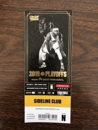 2019 Golden State Warriors Finals Tickets Stub Game 4