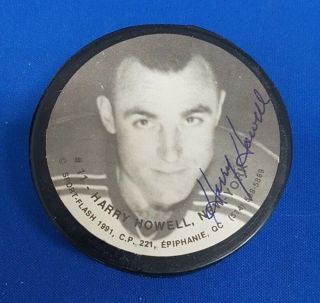 Nhl York Rangers H.  O.  F Harry Howell Autographed Puck With