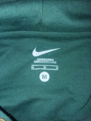 Men ' s Medium Nike Oregon Ducks UO Green Yellow Heavy Pullover Hoodie Sweatshirt 2