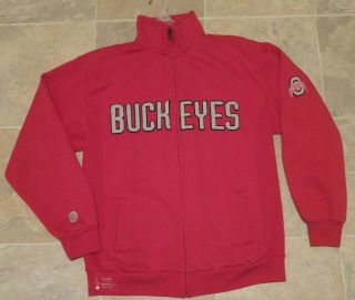 Ohio State Buckeyes Full Zip Sweatshirt Size Medium Adult Donegal Bay Red