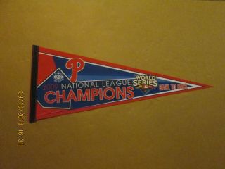 Mlb Philadelphia Phillies Nl Champions 2009 Back To Back Logo Baseball Pennant