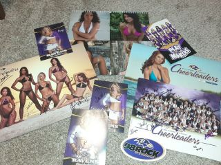 Baltimore Ravens Cheerleader Swimsuit Calendar 2008 - 09 & 2009 - 10 Signatures