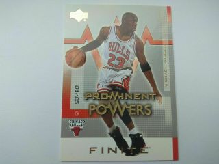 Michael Jordan 2003 - 04 Upper Deck Ud Finite Prominent Powers Gold 01 /25 1/1