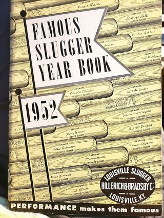 1952 Louisville Slugger Hillerich & Bradsby Famous Slugger Baseball Yearbook