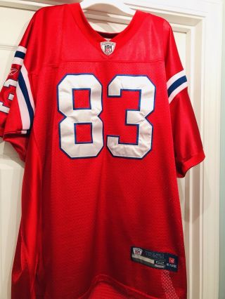 Red England Patriots Wes Welker Jersey Reebok On Field Stitched Size 52