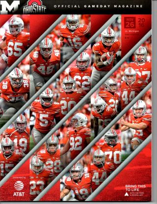 6 Different Ohio State - Michigan Football Programs (from Osu) - 2006 - 2016