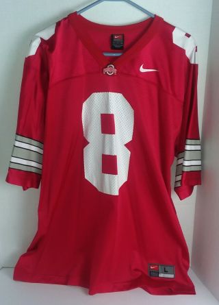 Nike Ohio State Buckeyes 8 Ncaa Football Jersey - Adult Size Large Euc
