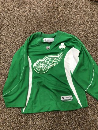Nhl Detroit Red Wings St.  Patricks Day Ice Hockey Practice Jersey Small S