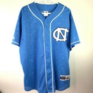 North Carolina (unc) Tar Heels Blue Mesh Baseball Jersey,  Majestic Men’s Size Xl