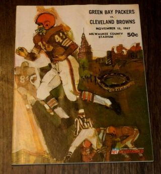 November 12,  1967 Green Bay Packers Vs Cleveland Browns Game Program