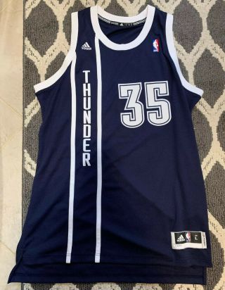 Kevin Durant 35 Oklahoma City Thunder Adidas Mens Large Nba Jersey Blue