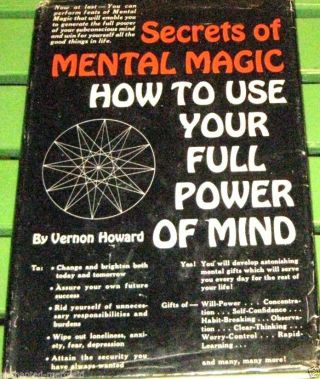 The Secrets Of Mental Magic Hardback With Dust Jacket By Vernon Howard