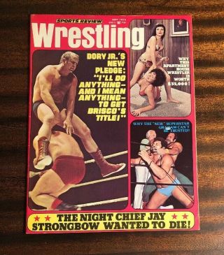1975 Sports Review Wrestling Dory Funk Jr Billy Graham Jack Brisco Sexy Female