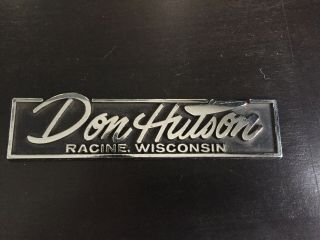 Vintage Don Hutson Racine Wisconsin Automobile Car Emblem Green Bay Packers