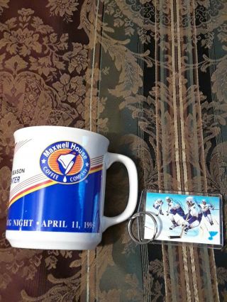 1995 St Louis Blues Hockey Maxwell House Inaugural Season Kiel Coffee Mug Night