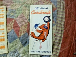 1963 St Louis Cardinals Media Guide Yearbook Stan Musial Program Baseball Ad