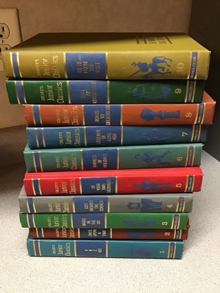 Complete Set Of 10 1962 Colliers Junior Classics Young Folks Shelf Of Books 1 - 10
