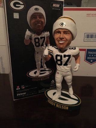 Jordy Nelson Green Bay Packers Color Rush Forever Collectibles Bobblehead Nib