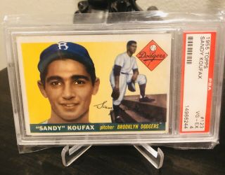 1955 Topps Sandy Koufax Brooklyn Dodgers 123 Rc Psa 4 