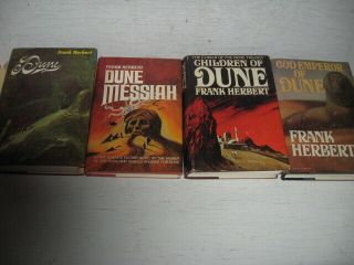 1st 4 " Dune " Series; Dune,  Dune Messiah Etc Hc/dj Vg/lnc Clean; Bce 