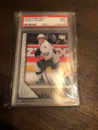 2005 Upper Deck Young Guns Sidney Crosby Rookie Rc 201 Psa 9