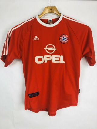 Fc Bayern Munich Adidas Opel Jersey Football Shirt Size L Soccer 2000 - 2001