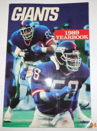 1989 Nfl York Giants Yearbook Football Lt Lawrence Taylor