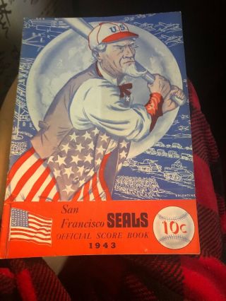 1943 San Francisco Seals V Oakland Program