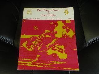 1972 Iowa State At San Diego State College Football Program Ex
