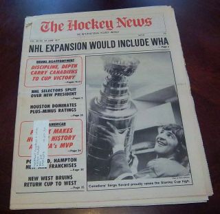 The Hockey News Vol 30 No.  34 June 1977 Montreal Canadians Stanley Cup Champions