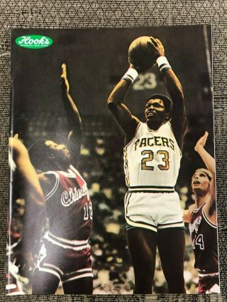 Program 1977/78 Indiana Pacers Vs Atlanta Hawks John Williamson & (bulls) Cover