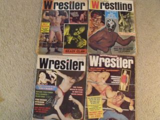 8 Vintage early 70 ' s Wrestling Magazines W/Female,  Women Girl lady Wrestlers 2