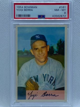 1954 Bowman Yogi Berra 161 Psa 8 Card Nm - Mt Psa 43562872