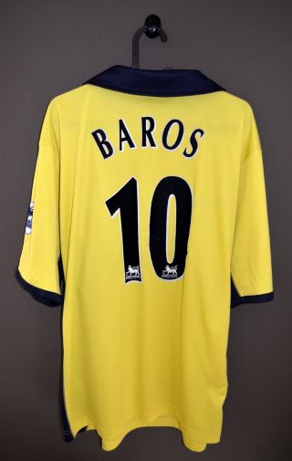 Aston Villa 2005 2006 10 Baros Football Home Shirt Jersey Hummel With Patches