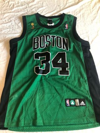 Boston Celtics Nba Paul Pierce Green Jersey 34 Size 52 Adidas
