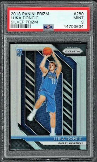 Luka Doncic 2018 - 19 Prizm Silver Refractor Rookie Rc 280 Psa 9 Centered Hot