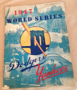 Vintage 1947 World Series Dodgers Vs Yankees Baseball Program Book