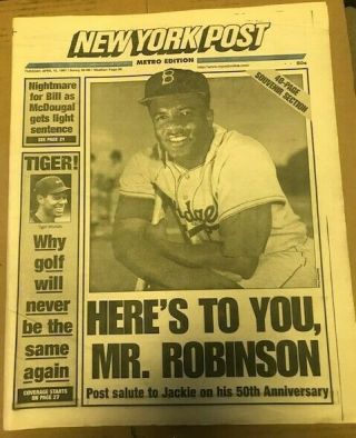 York Post April 15 1997 Jackie Robinson 50th Anniversary Edition