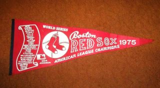 Mlb Boston Red Sox 1975 American League Champions World Series Baseball Pennant