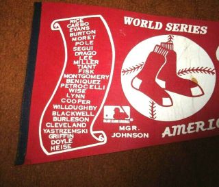 MLB Boston Red Sox 1975 American League Champions World Series Baseball Pennant 2