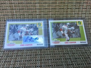 Rare 2005 Topps All American Cris Carter Auto,  Signed Ohio State Football Cards
