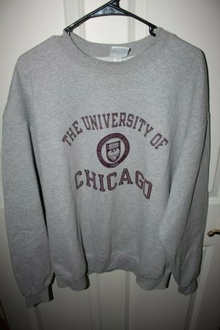 University Of Chicago Crewneck Sweatshirt Champion Eco Mens Size Xl