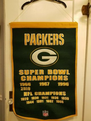 Green Bay Packers Pennant Bowl And Nfl Champions