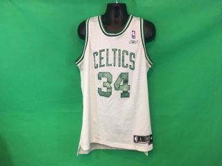 Boston Celtics Jersey Paul Pierce Stitched Reebok 34 Large Nba Basketball