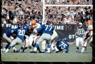 Jim Brown & Jimmy Patton - Cleveland Browns Vs York Giants Nfl 35mm Slide
