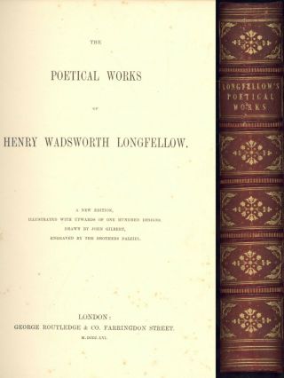 Poetical Of Henry Wadsworth Longfellow 1856 John Gilbert,  Illus Leather
