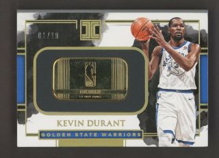 2017 - 18 Panini Impeccable Kevin Durant Warriors 14k 1/2 Ounce Gold Bar 01/10