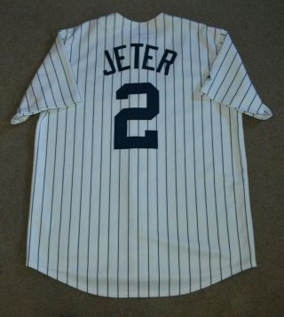 Derek Jeter York Yankees Majestic Baseball Jersey Large Sewn