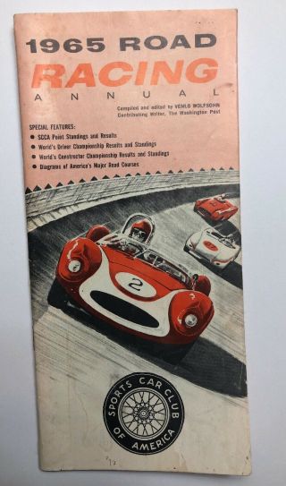 Vintage Sports Car Club Of America 1965 Road Racing Annual Courses Results