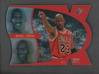 1997 - 98 Spx Promotion Holoview Die - Cut 1 Michael Jordan Chicago Bulls Hof